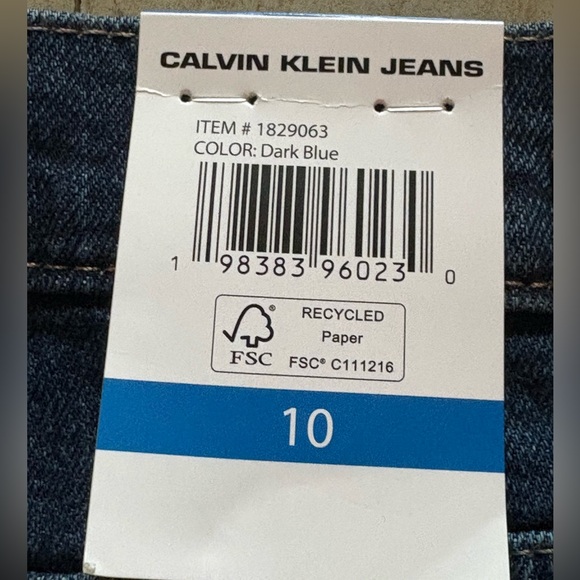 NWT Calvin Klein Women’s Dark Blue Size 10 Jeans - Picture 5 of 6